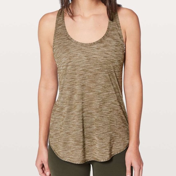 Lululemon 105 F Singlet tank top Heathered Military Green - Picture 1 of 5